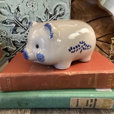 Vtg Glazed Piggy Pig Bank Unmarked 5.5