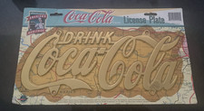 License Plate Vintage 1999 Coca-Cola Die-Cut Sign NOS Retro Classic Car READ picture