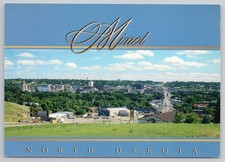 Postcard Continental Minot North Dakota Cityscape Panoramic Town View picture
