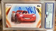 2026 Topps Disney Neon Owen Wilson Auto Lightning McQueen ON CARD PSA RARE picture