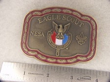 EAGLE SCOUT / NESA BELT BUCKLE Red picture