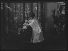 New York City 1920 Mrs Isaac Rice Granddaughter Playing with Doll Portrait picture