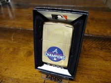 ATLANTA BRAVES WORLD SERIES CHAMPIONS 2021 MLB BRASS ZIPPO LIGHTER MINT IN BOX picture