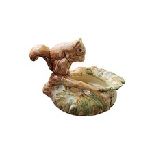 Weller USA Squirrel Bowl Planter VTG Ceramic Nut Candy Plant Decor Antique picture