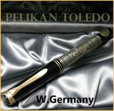 PELIKAN M700 TOLEDO OLD STYLE W.GERMANY 18C 750 GOLD NIB PF OB 925 STERLING NOS picture