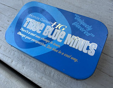 Honda Genuine HG True Blue Mints Blue & White Collectible Advertising Tin picture