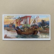 Cabot Sailing From Bristol Historic Events #18 1912 Wills Cigarette Tobacco Card picture