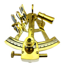 Shiny Solid Brass Sextant Nautical Collectible Shinny Finish Collectible Gift picture