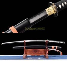 Top Honsanmai Clay Tempered Japanese Samurai Katana Hadori Polishing Sword Black picture