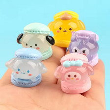 Mini Macaron 1” Figures Set of 5 Pochacco Cinnamoroll Kuromi Clear Variant New picture
