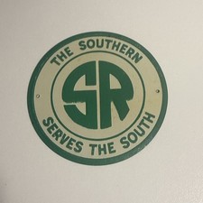 Southern Railway Serves the South Railroad Tin Sign Vintage 1950s Post Cereal picture