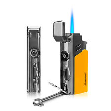 Cigar Lighter with Punch Draw Enhancer All-in-one Refillable Torch Lighter picture