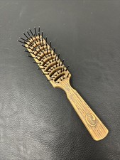 VTG Goody Vented Hair Brush 8” Faux Wood Grain Nylon Ball Tip Bristles 70s 80s picture