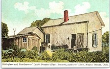 VINTAGE POSTCARD BIRTHPLACE AND HOME OF DANIEL DECATUR EMMETT AUTHOR OF DIXIE picture