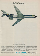 1966 BOAC British Overseas Airways Swift Silent Airliner Photo VINTAGE PRINT AD picture