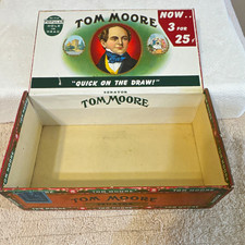 Tom Moore Senator Claro Wooden Cigar Box 