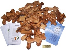 50 Small Pocket Holding Comfort Crosses, Hand Crosses (2.5 x 1.35 Inches, 50) picture
