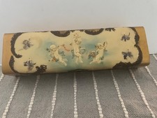 Victorian Celluloid Glove/ Vanity Dresser Box W 3 Cupids/Angels & Lovely Design picture