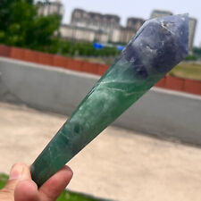 226G Natural rainbow fluorite scepter Quartz Crystal Single-End Terminated Wand picture