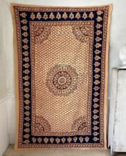 Batik look bed cover drape curtain tablecloth kalamkari printed wall hanging  picture