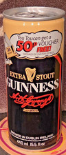 1980 BOTTOM OPEN 440mL GUINNESS STOUT BEER CAN DUBLIN IRELAND 50# VOUCHER EMPTY picture