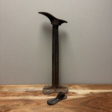 Antique Cast Iron Cobbler Shoe Last Stand Vallance Shoemaker Boot Repair Tool picture