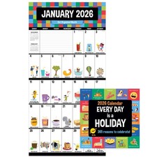 TF Publishing 2026 Every Day's A Holiday Wall Calendar - Large Grids for Appo... picture