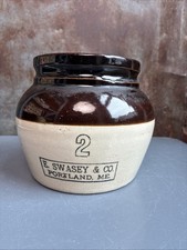 E. Swasey & Co. Portland Me Maine Antique Bean Pot, Number 2, No Lid picture