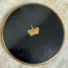 VTG Prince Matchabelli mirrored cosmetic black gold Compact picture