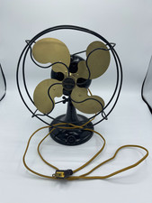 Vintage 1921 Emerson Jr Fan Stamped Steel-Paint Brass Blades, Working picture