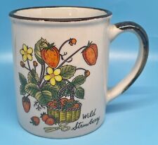Vintage 1970s Wild Strawberry Stoneware Mug picture