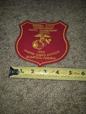 1955 USMC Schools Va State Championship Pistol Tournament Patch, Quantico Va. picture