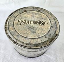 Rare Vintage Fairway Coffee Can Canister Embossed Tin Advertising Missing Label picture