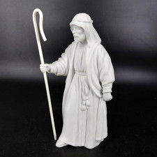 Vint 1983 Avon Nativity Shepherd Porcelain Figurine White Christmas Scene Decor picture