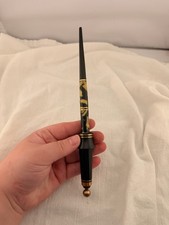 Vintage Wahl Eversharp 14K Flexible Nib Desk Fountain Pen Black Gold Marble picture