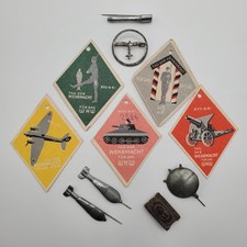 1939 WHW Tag der Wehrmacht Wehrkreis XVII 5 Paper Tags + Bomb/Grenade Pins Set picture