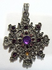 vintage religious Christian catholic Christmas cross motif pendant 55179 picture