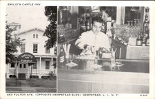 Hempstead NY Emilio's Castle Inn c1950s-60s Vintage Postcard bhn picture