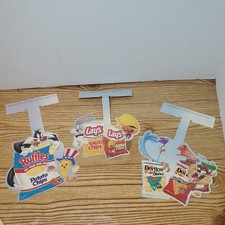VTG 1995 FRITO-LAY Looney Tunes Shelf Hanger Advertising Sign Display RARE Lot 3 picture