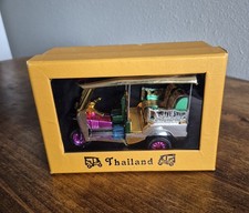 Thailand Classic Tuk Tuk Taxi Model Car Souvenir 3 Wheel In Box Bangkok Thai picture