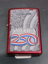 Zippo America 250th Anniversary 1776-2026 Candy Apple Red Color Image 47290 picture