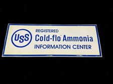 Vintage USS Cold-Flo Ammonia Registered Information Center Metal Sign Advertis picture