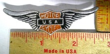Harley wings pin vintage collectible old HD motorcycle pinback biker memorabilia picture