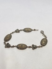 11g 925 STERLING SILVER DISNEY MARCASITE MICKEY BRACELET FINE JEWELRY ISSUE picture