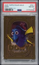 2025 Topps Pixar Gold Dory Find Dory 1/1 Disney #FD-1 PSA 8 picture