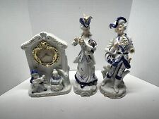 FEI Fine Porcelain George And Martha Set + Clock  Limited Edition 12-12.5” High picture