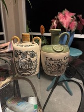 Set Of 2  Vtg Jugs Greybeard Whiskey & 1950 Tullamore Irish Whiskey Jug picture