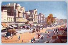 c1910's View Of Johari Bazaar Jeypore India Oilette Tuck Antique Postcard picture