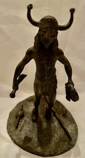 Franklin Mint Bronze 1976 Limited The Sioux Medicine Man Figurine Statue Rare picture