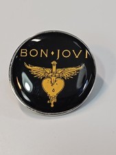 Bon Jovi American Rock Band Lapel Pin Black And Yellow Colors  picture